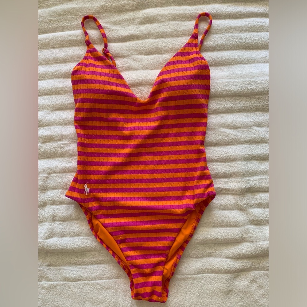 Polo Ralph Lauren Striped One-Piece Swimsuit